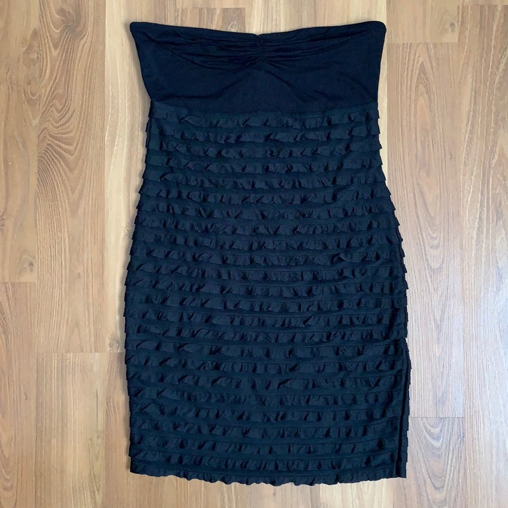Black strapless dress, H&M